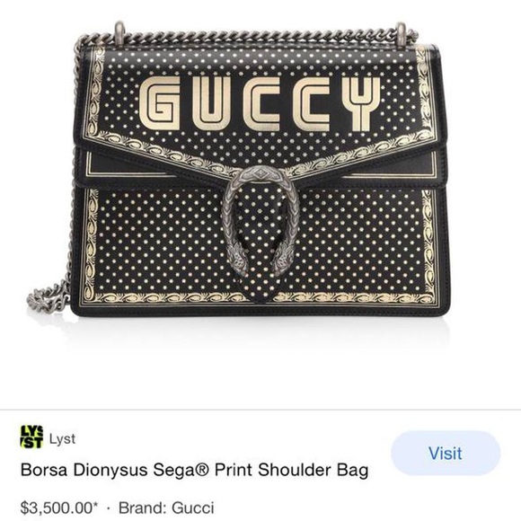 GUCCI
Dionysus New SEGA Moon & Stars Leather Shoulder Bag, Black- Never Used - Picture 7 of 7